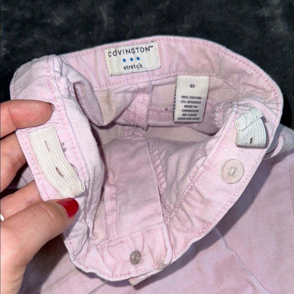 Covington Light Pink Kids Jeans with Floral Detail - Picture 5 of 5